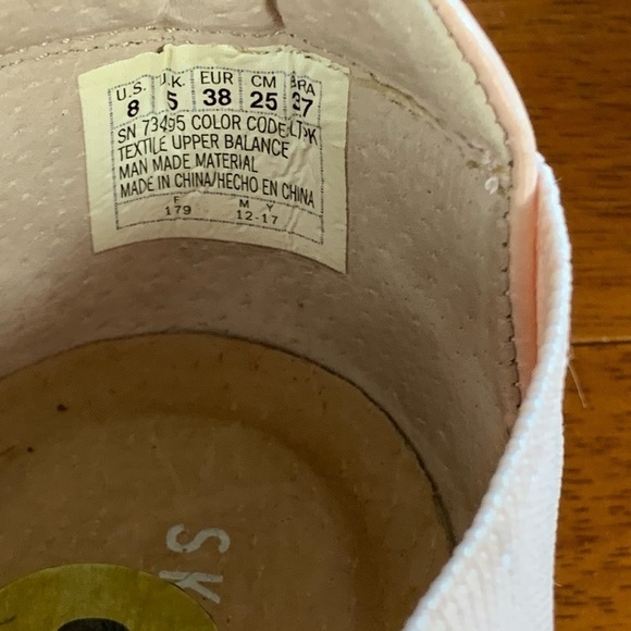 COPY - Skechers street fashion lace up sneakers blush pink textile upper size8 - Picture 4 of 9